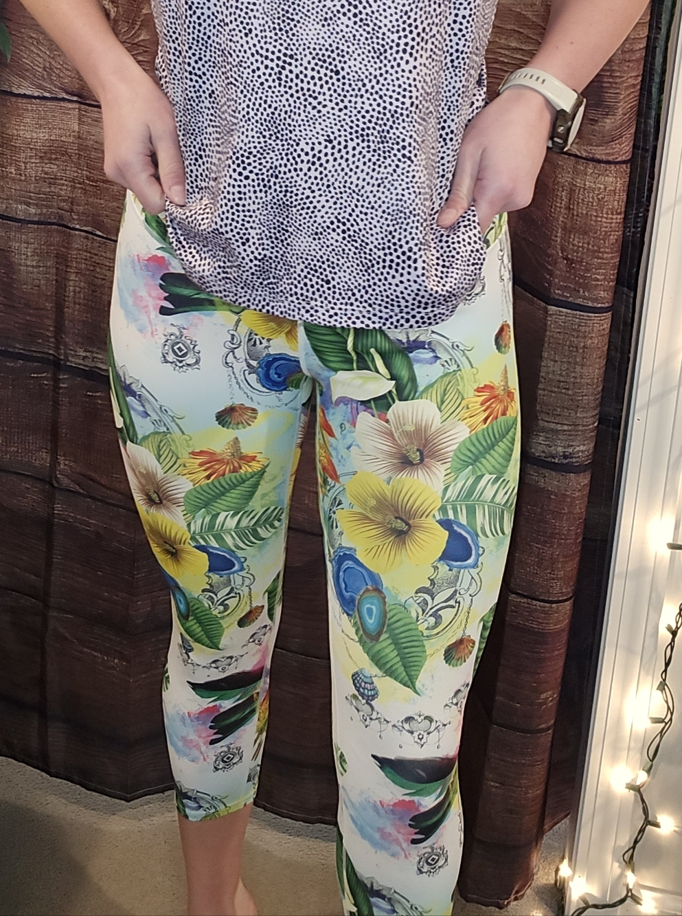 Athleta Mid-Rise Floral Crop Print Leggings - Multicolor